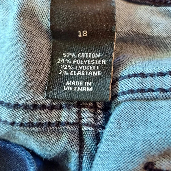 Lane Bryant High-Rise Sateen Pull-On Jegging - Dark Rinse Wash Size 18 - Picture 9 of 9